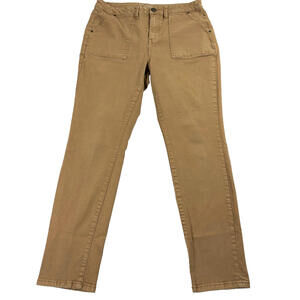 Time And Tru Skinny Pants Womens 12 High Rise Stretch Camel Tan Casual Slim Fit